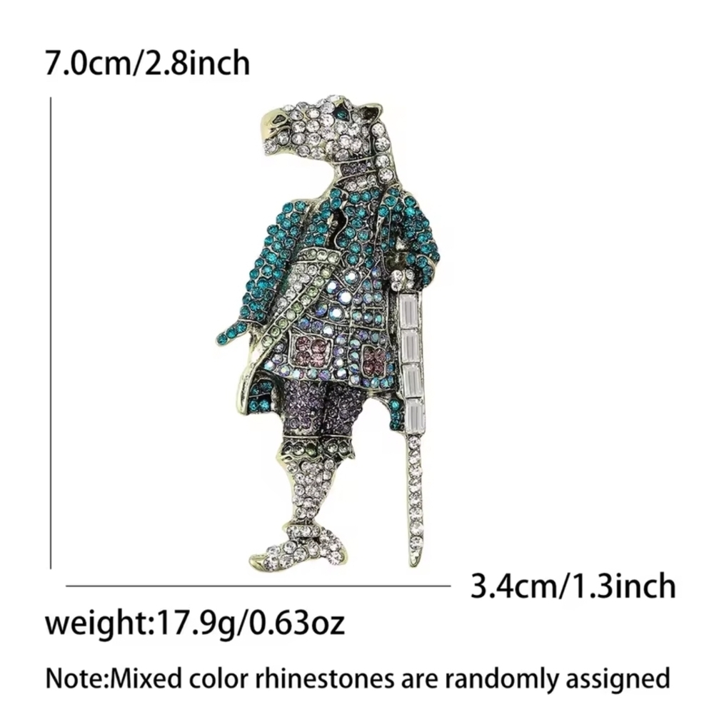 Multicolor Knight Brooch - Picture 3 of 5